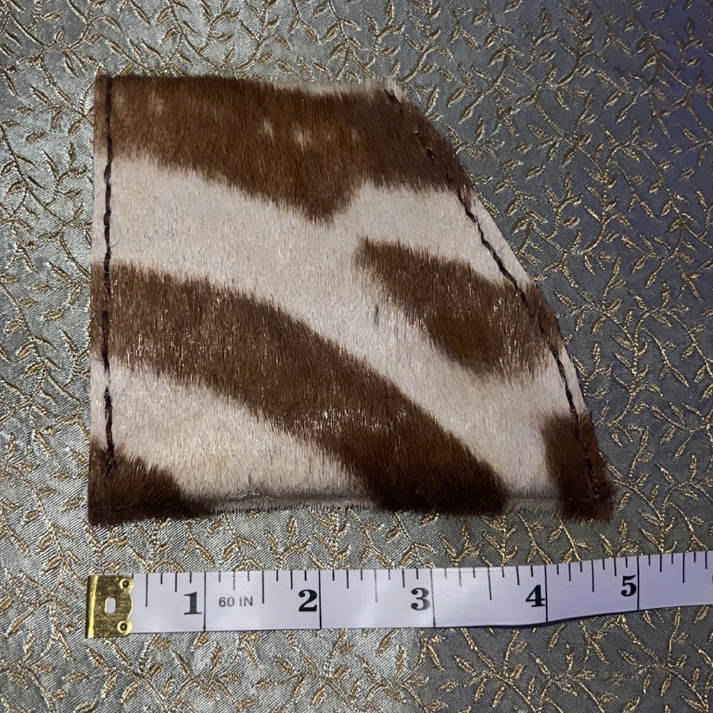 Vintage handmade real zebra skin coin purse - Picture 2 of 4